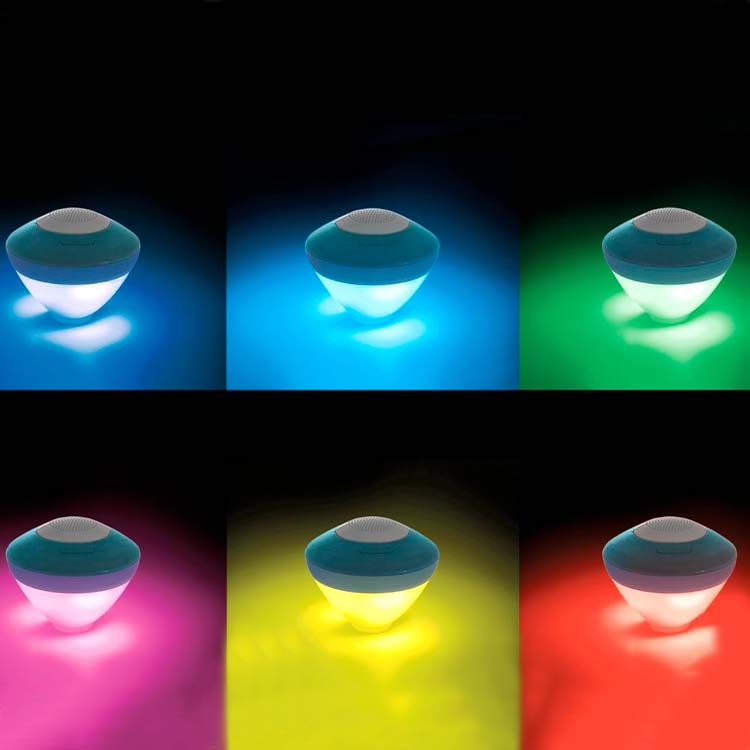 Floating pool speaker with led light